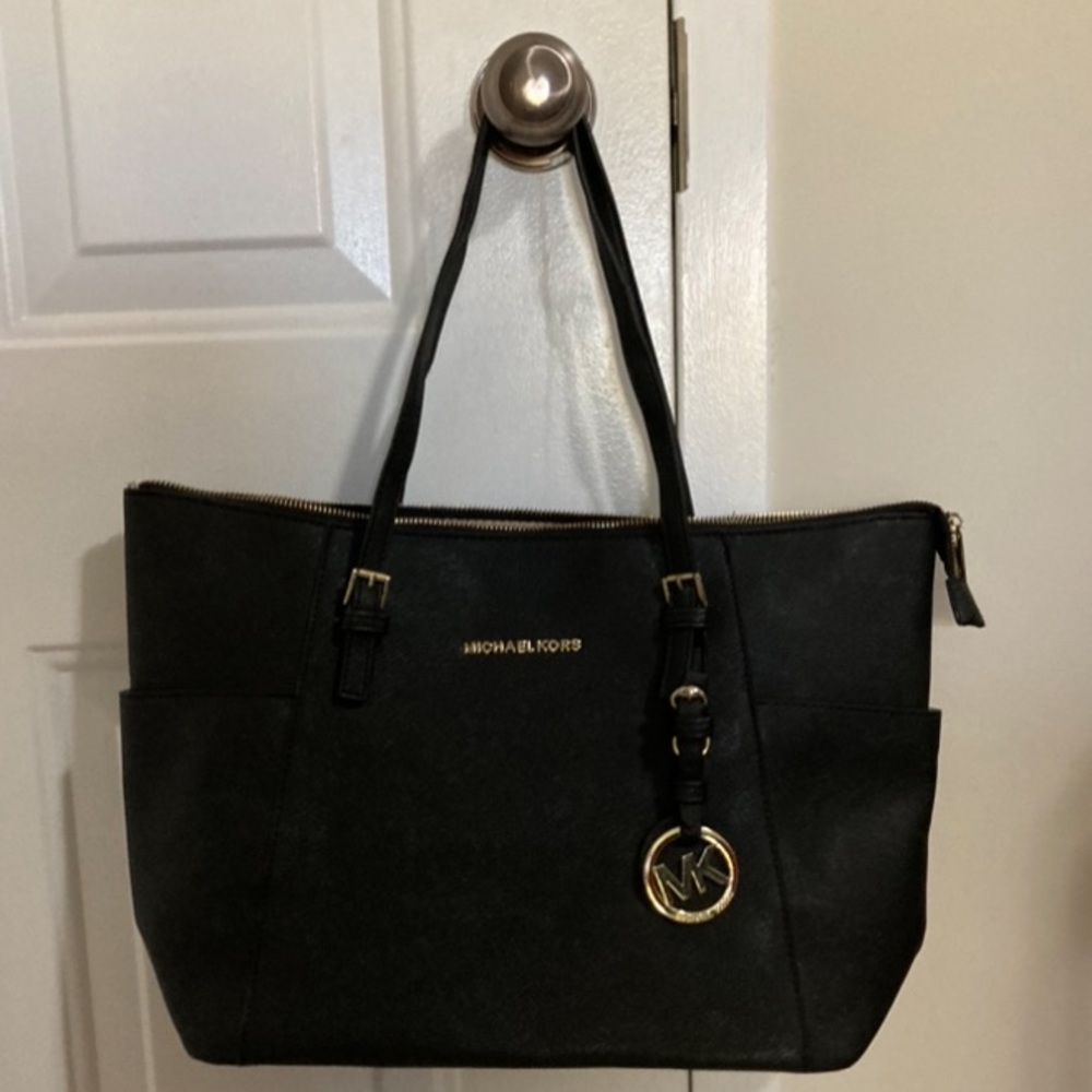Michael Kors navy tote/purse (almost black)